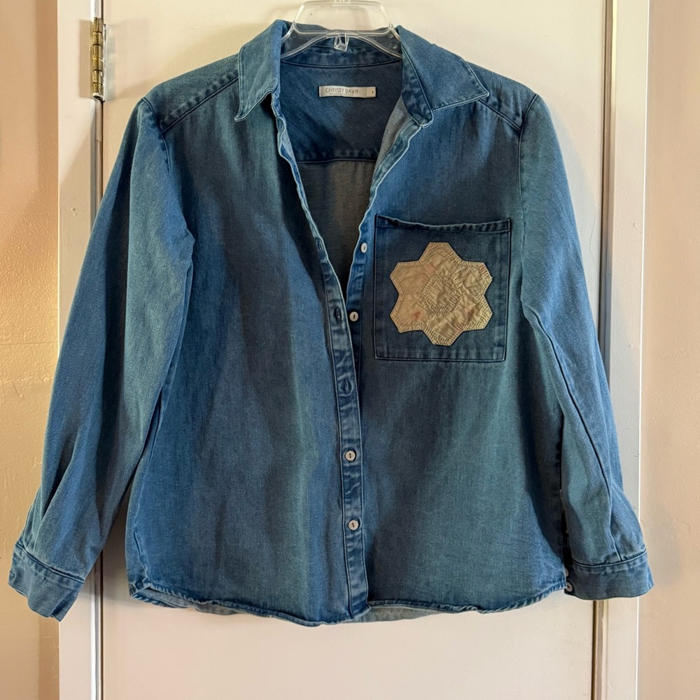 Christy Dawn Denim Patchwork Set - Aiden Pant and Patti Top - Picture 3 of 10